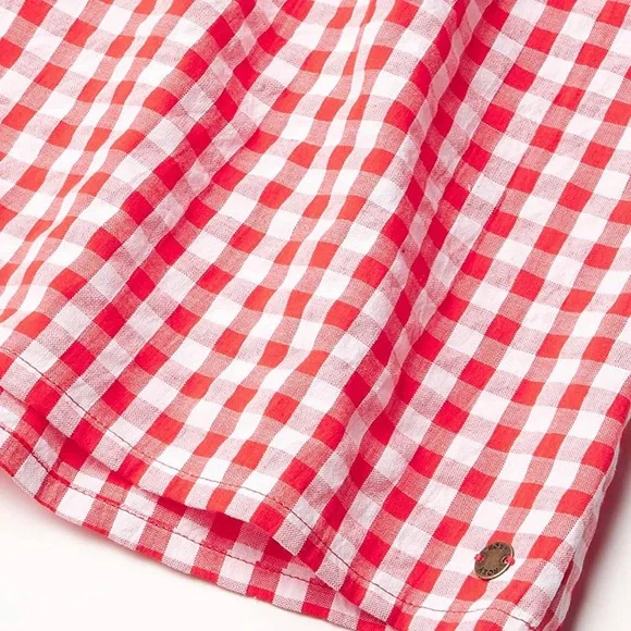 ROXY GIRLS Red and White Gingham dress M / 10 - Picture 2 of 5